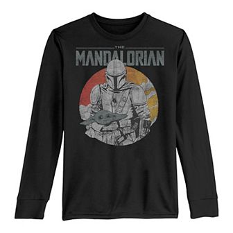 Boys 8-20 Star Wars Mando And The Child Faded Poster Long Sleeve Graphic Tee