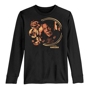 Boys 8-20 Star Wars: The Mandalorian Greef Karga Group Circles Long Sleeve Graphic Tee
