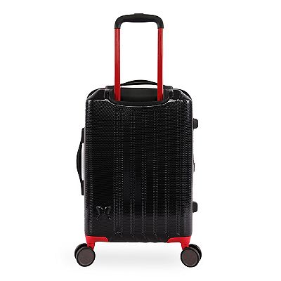 Hurley Swiper Hardside Spinner Luggage Black Red Carry On 21 Inch