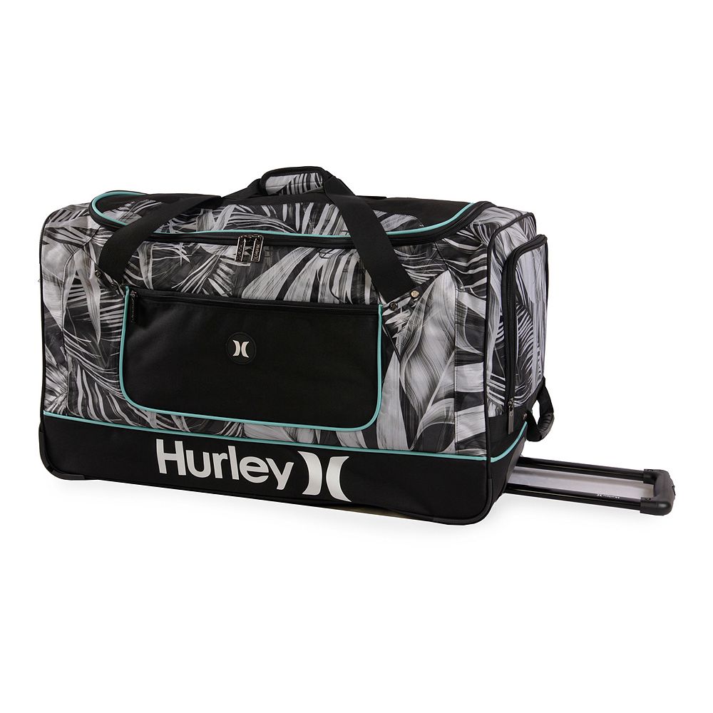 (取寄) ハーレー 30インチ カフナ ローリング ダッフル バッグ - グレイ トロピカル Hurley 30” Kahuna Rolling Duffel Bag - Grey Tropical  Grey Tropical Hurley Kahuna 30-In Rolling Duffel Bag
