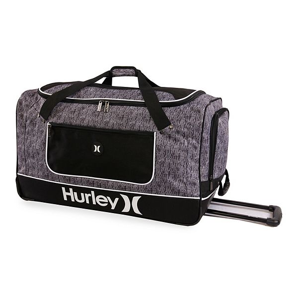 Hurley Kahuna 30-In Rolling Duffel Bag - Gray Tweed