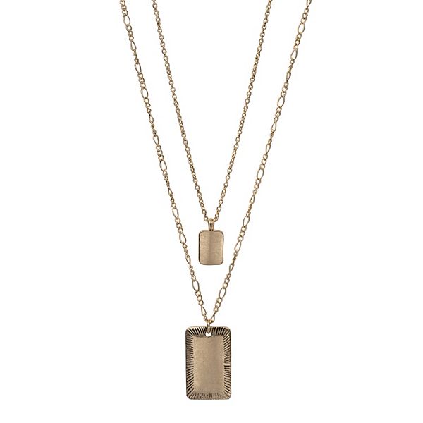 Sonoma Goods For Life® Multi Layered Square Drop Necklace