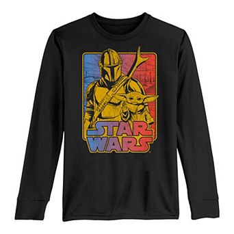 Boys 8-20 Star Wars The Mandalorian & The Child AKA Baby Yoda Leading The Way Tee