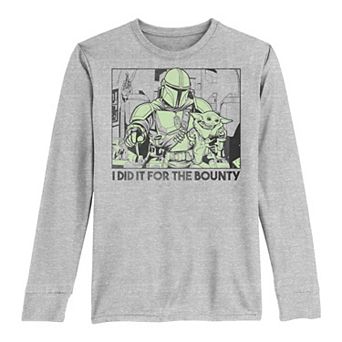 Boys 8-20 Star Wars The Mandalorian "I Did It For The Bounty" Tee