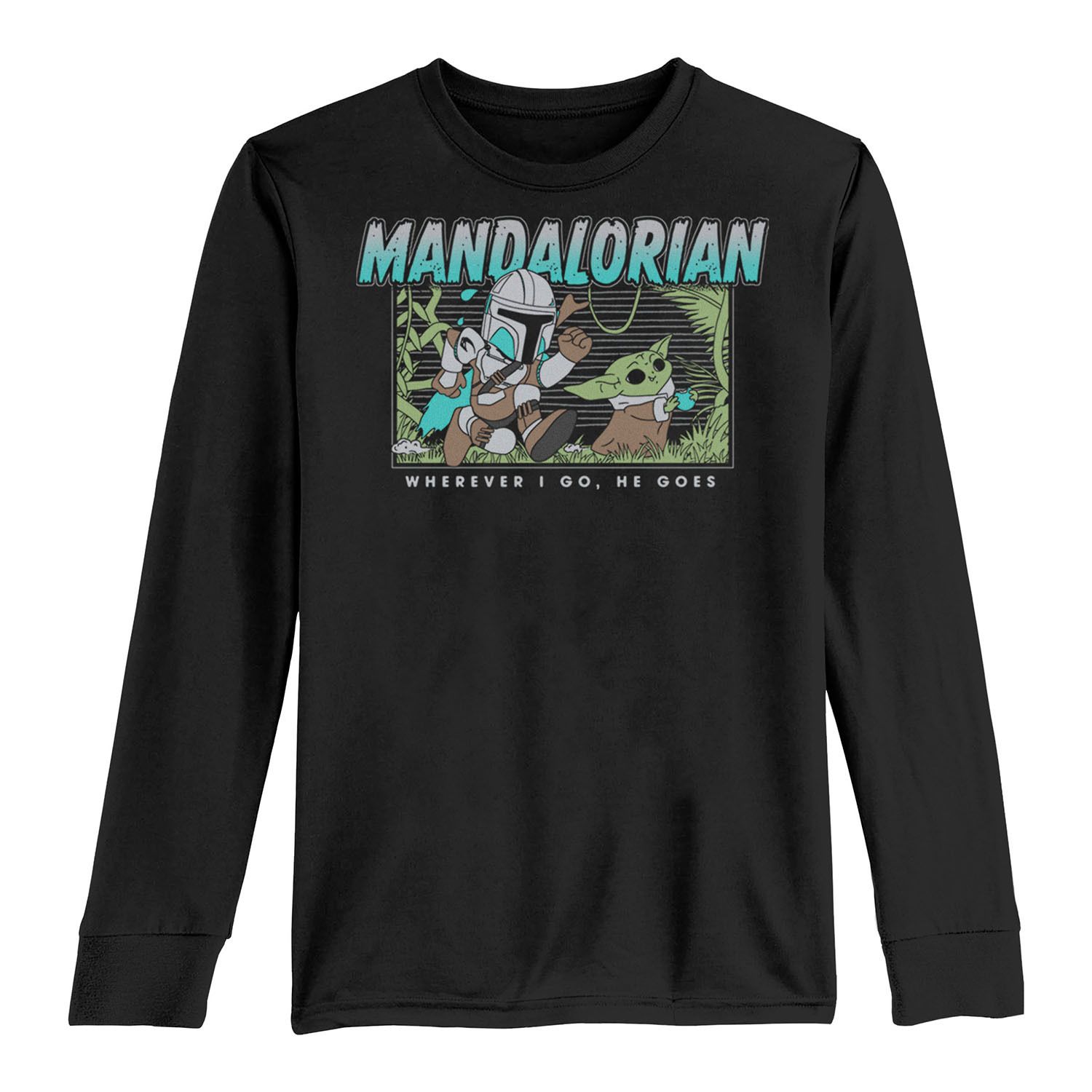 Image for Licensed Character Boys 8-20 Star Wars The Mandalorian The Child AKA Baby Yoda Macaron Chase Tee at Kohl's.