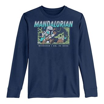 Boys 8-20 Star Wars The Mandalorian The Child AKA Baby Yoda Macaron Chase Tee