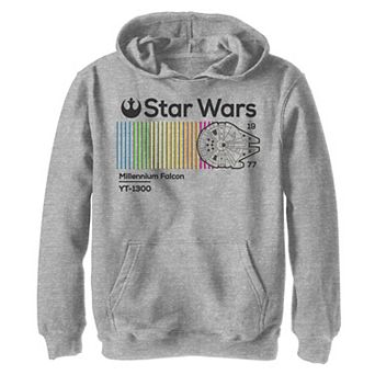 Boys 8-20 Star Wars Millennium Falcon Colored Profile Hoodie