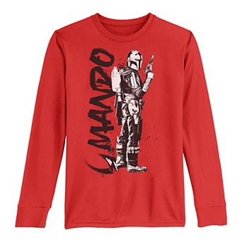 Boys 8-20 Star Wars The Mandalorian Splatter Portrait Tee