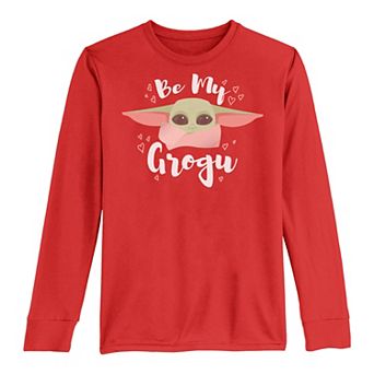Boys 8-20 Star Wars The Mandalorian Valentine's Day "Be My Grogu" The Child AKA Baby Yoda Tee