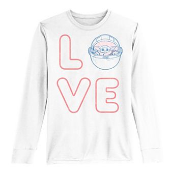 Boys 8-20 Star Wars The Mandalorian The Child AKA Baby Yoda Valentine's Day Tee