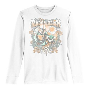 Boys 8-20 Star Wars The Mandalorian & The Child Floral Portrait Tee