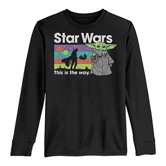 Boys 8-20 Star Wars The Mandalorian & The Child AKA Baby Yoda "This Is The Way" Tee