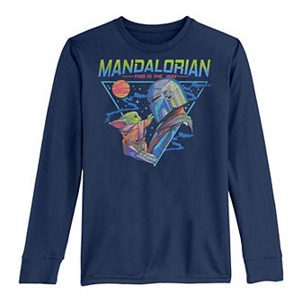 Boys 8-20 Star Wars The Mandalorian The Child AKA Baby Yoda Triangle Galaxy Tee