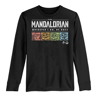 Boys 8-20 Star Wars The Mandalorian The Child AKA Baby Yoda Retro Pop Logo Tee