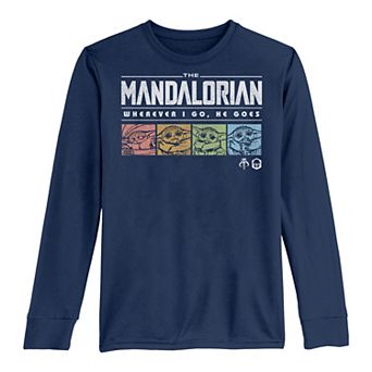 Boys 8-20 Star Wars The Mandalorian The Child AKA Baby Yoda Retro Pop Logo Tee
