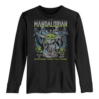 Boys 8-20 Star Wars The Mandalorian The Child AKA Baby Yoda & Stormtroopers Strong Tee