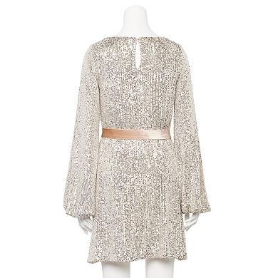 Juniors' Rewind Sequin Dress