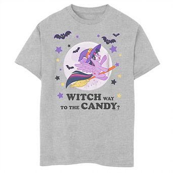 Boys 8-20 My Little Pony Twilight Sparkle Halloween "Witch Way To The Candy" Tee