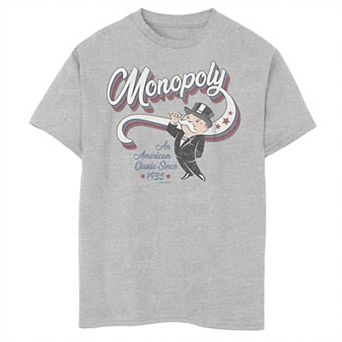 Boys 8-20 Monopoly An American Classic Since 1935 Tee