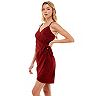 Juniors' Lily Rose Knotted Side Wrap Bodycon Dress