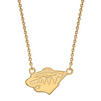 LogoArt 14k Gold Minnesota Wild Small Logo Necklace