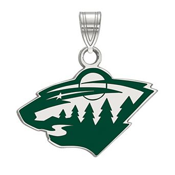 LogoArt Sterling Silver Minnesota Wild Small Enamel Pendant