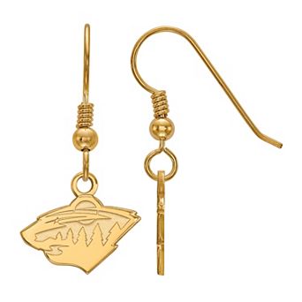 LogoArt Sterling Silver Minnesota Wild Mini Logo Dangle Earrings
