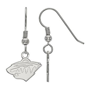LogoArt Sterling Silver Minnesota Wild Mini Logo Dangle Earrings