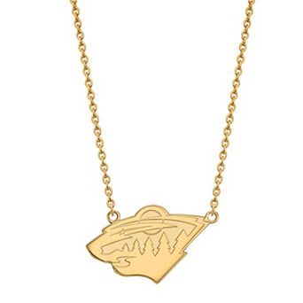 LogoArt 10k Gold Minnesota Wild Large Logo Necklace