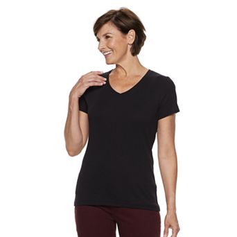 Petite Croft & Barrow® Essential V-Neck Tee