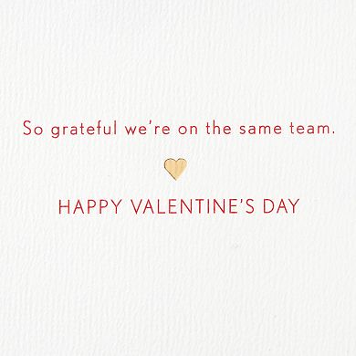 Hallmark Signature Valentine's Day Sports Jerseys "Same Team" Greeting Card