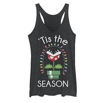 Juniors' Nintendo Super Mario Bros. Piranha 'Tis The Season Tank Top