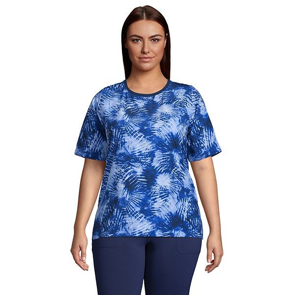Plus Size Lands' End Elbow Sleeve Commuter Tee