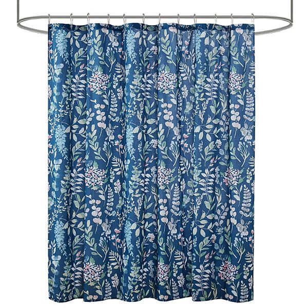 Madison Park Becca Seersucker Floral Shower Curtain