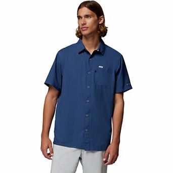 Men's Columbia PFG UPF 50 Slack Tide Omni-Wick Button-Down Camp Shirt