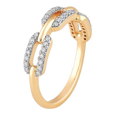 Diamond Medley Diamond Medley 10k Gold 1/5 Carat T.W. Diamond Triple Paper Clip Ring
