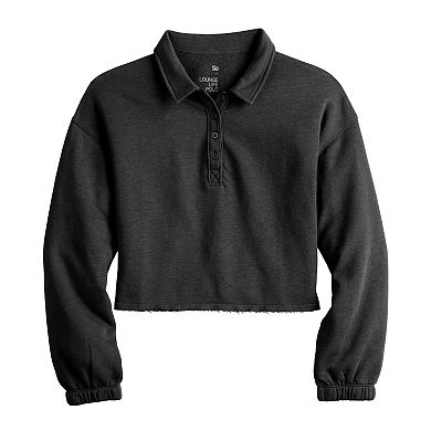 Juniors' SO® Long Sleeve Fleece Polo