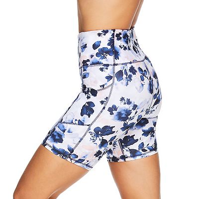 Women's Gaiam Om Floral High-Waisted Pocket Bike Shorts