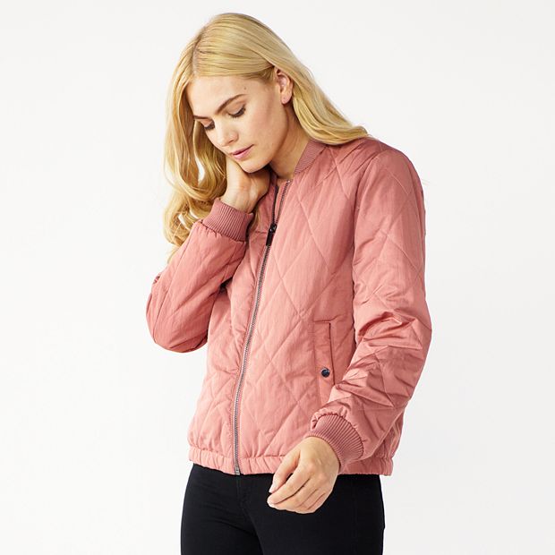 Women's Nine West Quilted Bomber Jacket