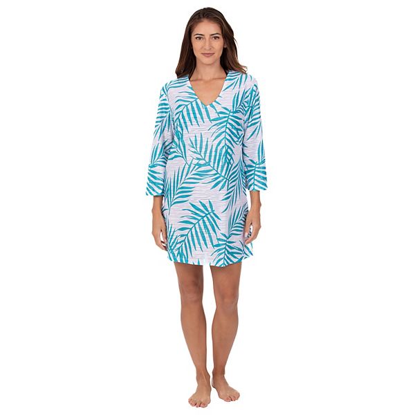 Women's Portocruz PalmLeaf Swim Tunic CoverUp