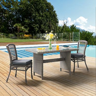 Alaterre Furniture All-Weather Wicker Dining Chair 2-piece Set