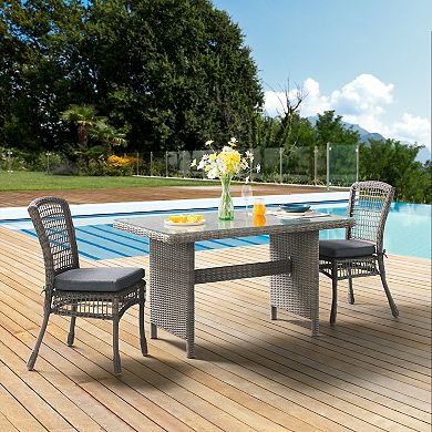 Alaterre Furniture All-Weather Wicker Dining Chair 2-piece Set