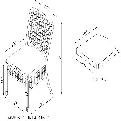 Alaterre Furniture All-Weather Wicker Dining Chair 2-piece Set