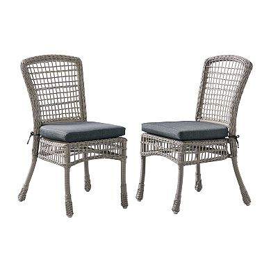 Alaterre Furniture All-Weather Wicker Dining Table & Chair 3-piece Set