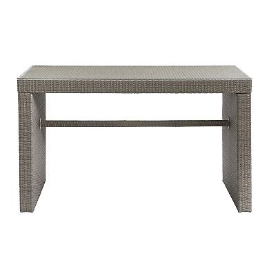 Alaterre Furniture All-Weather Wicker Dining Bar Table 7-piece Set