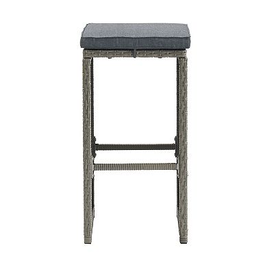 Alaterre Furniture All-Weather Wicker Bar Stool 6-piece Set