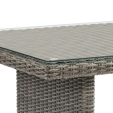 Alaterre Furniture All-Weather Wicker Rectangular Dining Table