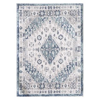 Loomaknoti Fentida Pale Cream and Light Grey Area Rug