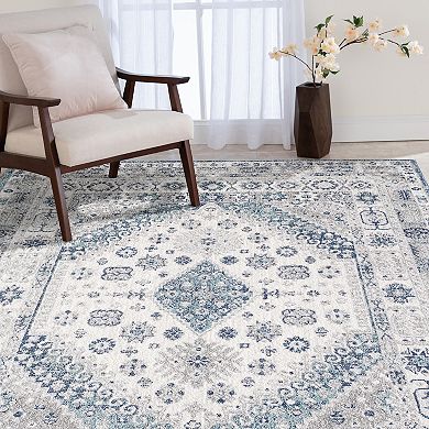 Loomaknoti Fentida Pale Cream and Light Grey Area Rug