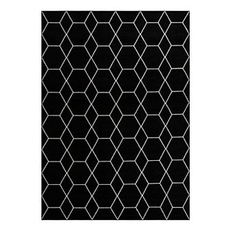 Unique Loom Geometric Trellis Frieze Rug